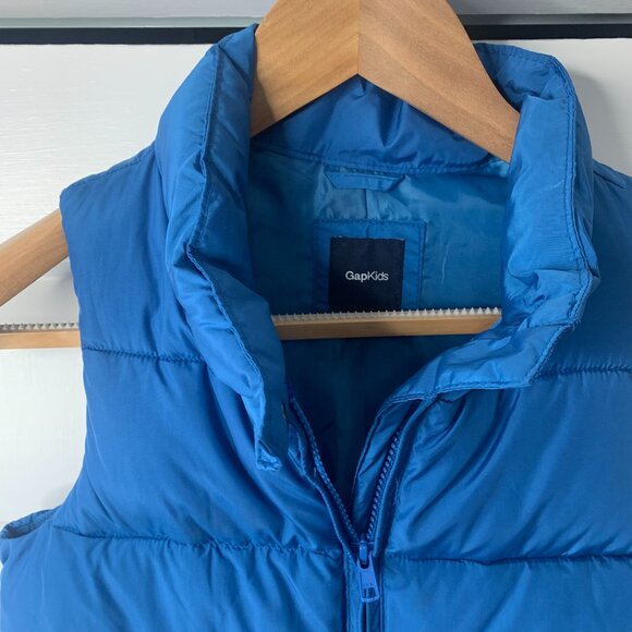 GAP Kids Blue Puffer Vest – Size Medium (8–9 Years) - Picture 3 of 11